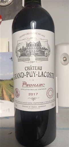 Bordeaux Pauillac Grand Cru Château Grand-Puy-Lacoste 2017