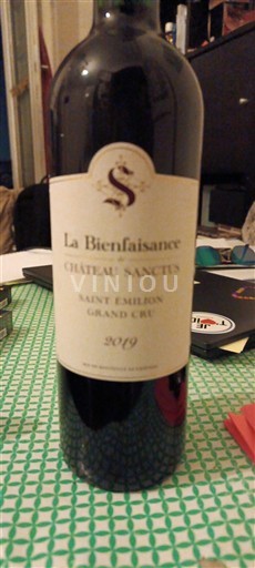 Bordeaux Saint-Émilion Grand Cru Grand Cru Château Sanctus La Bienfaisance 2019