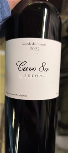 Bordeaux Lalande-de-Pomerol Château Canon Chaigneau Cuve 8a 2022
