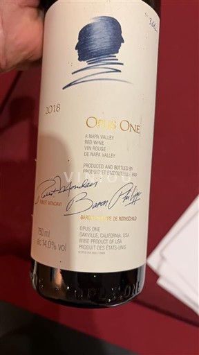 Kalifornijske AVA Напа Вали Opus One 2018