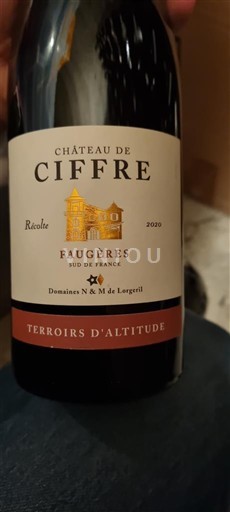 Languedoc Faugères Château Ciffre Terroirs d'Altitude 2020