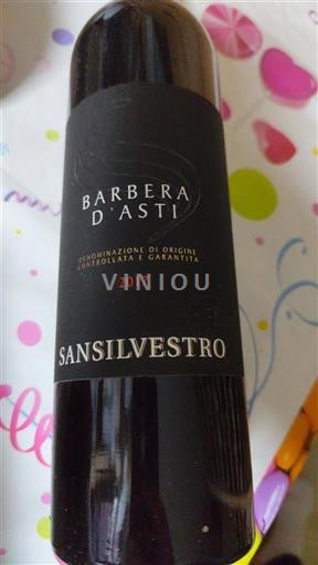 Piedmont Wines Barbera d'Asti Sansilvestro 2017