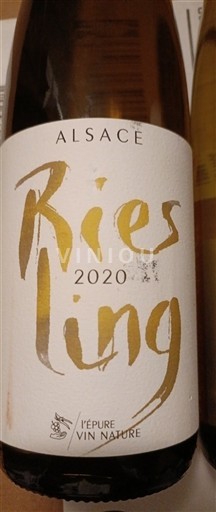 Alsazia Non specificato L'Épure Vin Nature 2020