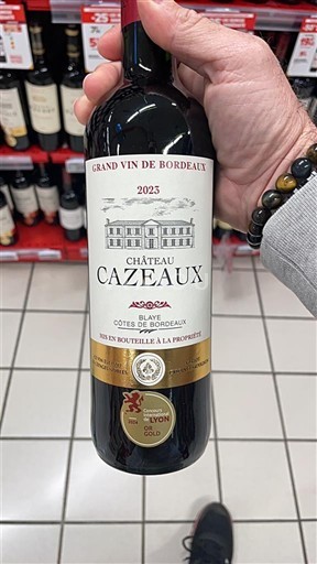 Bordeaux Blaye Côtes de Bordeaux Château Cazeaux 2023