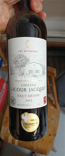 Bordeaux Haut-Médoc Château Lacour Jacquet 2022