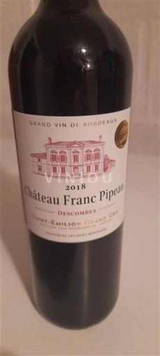 Bordeaux Saint-Émilion Grand Cru Grand Cru Château Franc Pipeau Descombes 2018