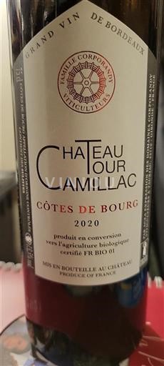 Bordeaux Côtes-de-bourg Château Tour Camillac 2020