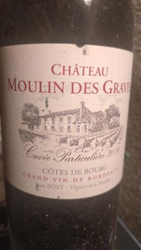 Bordeaux Côtes-de-bourg Château Moulin des Graves Particulière 2016