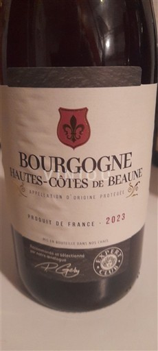 Vin Rouge sec Signé Bourgogne 2023 France Bourgogne Côte de beaune villages AOC Premier Cru