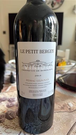 Bordeaux Pessac-Léognan Le Petit Bergey 2018