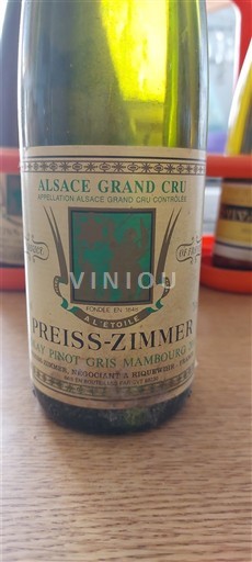 Alsazia Non specificato Grand Cru Preiss-Zimmer Pinot Gris Mambourg 2001
