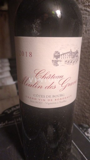 Bordeaux Côtes-de-bourg Château Moulin des Graves 2018