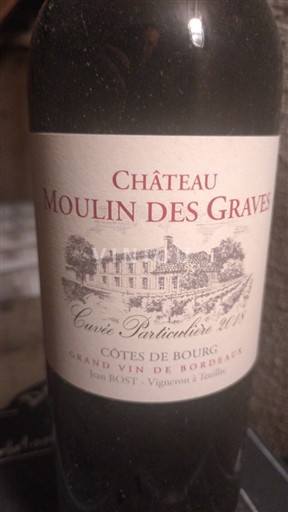 Bordeaux Côtes-de-bourg Château Moulin des Graves Particulière 2018