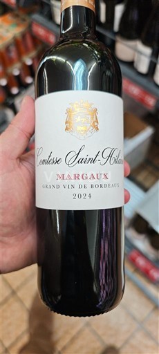 Vin Rouge sec Comtesse Saint-Hélène 2024 France Bordeaux Margaux AOC