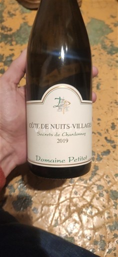 Burgundy Côte de Nuits Villages Domaine Petitot Secrets de Chardonnay 2019