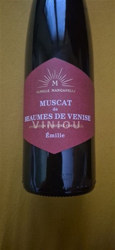 Valle del Ródano Muscat de Beaumes de Venise Famille Manganelli Émilie Sin añada