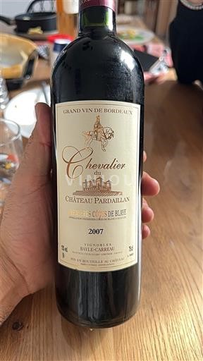 Bordeaux Ospecificerad Château Pardaillan Chevalier du Château Pardaillan 2007