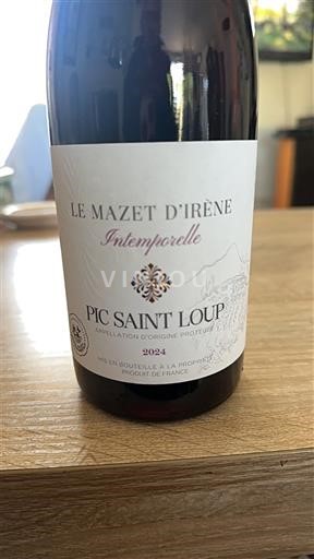 Languedoque Pic-saint-loup Le Mazet Irène Intemporelle 2024