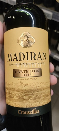 Sud-Ouest Madiran Crouseilles Carte d'Or 2019