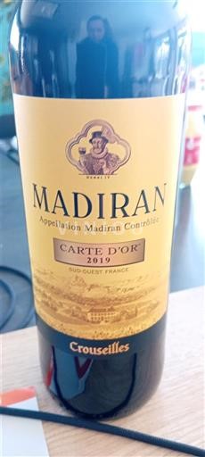 Lounais-Ranska Madiran Crouseilles Carte d'Or 2019