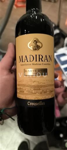 Tây Nam Madiran Crouseilles Carte d'Or 2019