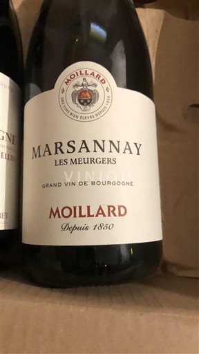Vin Rouge sec Les Meurgers Moillard 2022 France Bourgogne Marsannay AOC