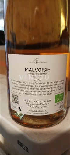 Valle della Loira Non specificato Maison Rousseau Malvoisie du Comte Odart 2023