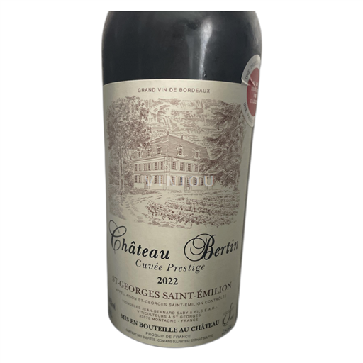 Bordeaux Saint-Georges-Saint-Émilion Château Bertin Prestige 2022