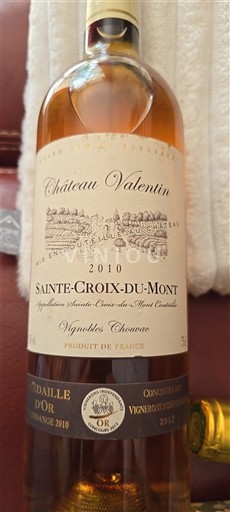 Bordeaux Sainte-Croix-Du-Mont Château Valentin Les Erouctuelles 2010