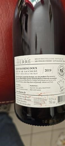 Southwest Côtes de Gascogne Domaine Herré 2019