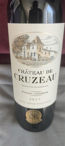 Bordéus Pessac-Léognan Château Cruzeau 2017