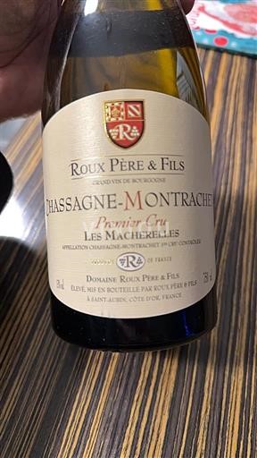Bourgondië Chassagne-Montrachet Premier Cru Roux Père & Fils Les Macherelles 2019