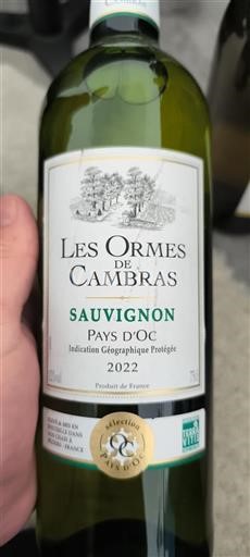 Languedoc-Roussillon Pays d'Oc Les Ormes de Cambras Sauvignon 2022