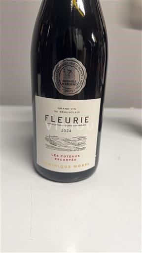 Beaujolais Fleurie. Dominique Morel Les Coteaux Escarpés 2024
