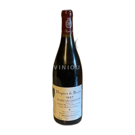 Vin Rouge sec Cuvée Madeleine Collignon Hospices de Beaune 1997 France Bourgogne Mazis-chambertin AOC Grand Cru