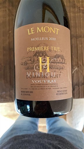 Thung lũng sông Loire Vouvray Domaine Huet Le Mont Première Trie 2020