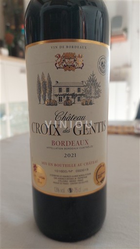 Bordeaux Château Croix des Gentis 2021