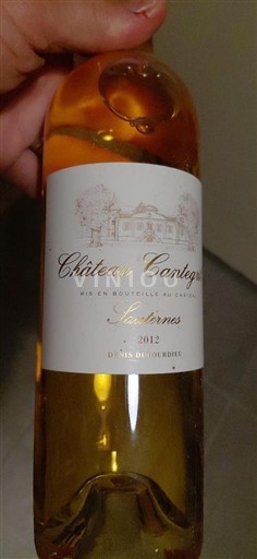 Bordeaux Sauternes Château Cantegril 2012