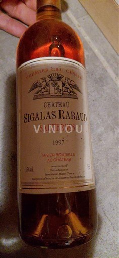 Bordeaux Sauternes Premier Cru Château Sigalas Rabaud 1997