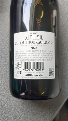 Burgund Burgunderhänge Domaine Tilleul 2024