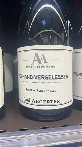 Burgundy Pernand-Vergelesses Paul Aegerter Réserve Personnelle 2023