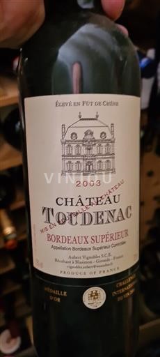 Burdeos Bordeaux superior Château Toudenac 2003