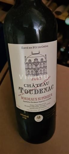 Bordeaux Bordeaux Supérieur Château Toudenac 2003