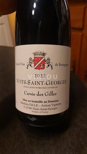 Vin Rouge sec Cuvée des Gilles Domaine Gille 2022 France Bourgogne Nuits-saint-georges AOC