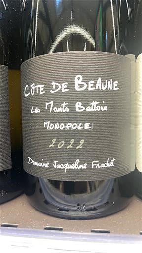 Burgundy Côte de Beaune Domaine Jacqueline Frachet Les Monts Battois Monopole 2022