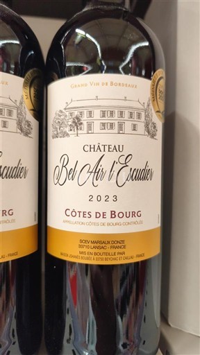 Bordeaux Côtes-de-bourg Château Bel Air l'Escudier 2023