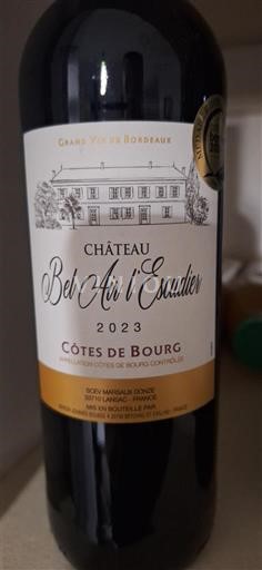 Bordéus Côtes-de-bourg Château Bel Air l'Escudier 2023
