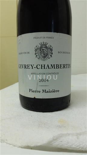 Burgundy Gevrey-Chambertin Pierre Maizière 2014