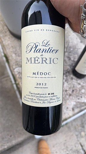 Bordeaux Médoc Le Plantier de Méric 2012