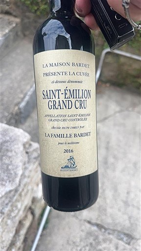 Burdeos Saint-Émilion Gran Cru Grand Cru La Maison Bardet Saint-Émilion Grand Cru 2016